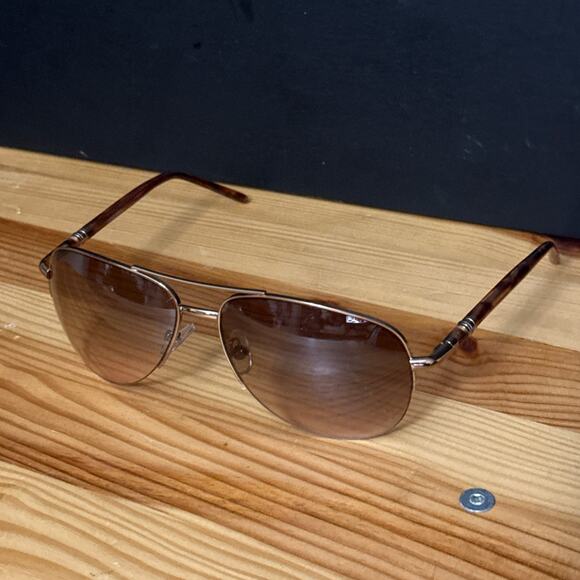 WOMEN'S NINE WEST SUNGLASSES AVIATOR COLOR BROWN LENS TORTOISESHELL PREOWNED - Picture 3 of 7